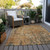8' X 10' Copper And Brown Abstract Washable Indoor Outdoor Area Rug