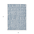 9' X 12' Blue And Ivory Abstract Washable Indoor Outdoor Area Rug