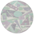 8' Lavender Mint Green And Ivory Round Geometric Washable Indoor Outdoor Area Rug