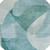 8' Teal Blue And Ivory Round Abstract Washable Indoor Outdoor Area Rug - Teal Blue, Ivory