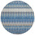 8' Navy Blue Denim Blue And Ivory Round Southwestern Washable Indoor Outdoor Area Rug