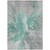 9' X 12' Teal Blue And Lavender Abstract Washable Indoor Outdoor Area Rug