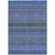 10' X 14' Blue and Green Striped Washable Non Skid Indoor Outdoor Area Rug