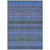 10' X 14' Blue and Green Striped Washable Non Skid Indoor Outdoor Area Rug