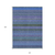 10' X 14' Blue and Green Striped Washable Non Skid Indoor Outdoor Area Rug