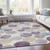 9' X 12' Plum Beige And Denim Blue Geometric Washable Indoor Outdoor Area Rug