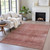 10' X 14' Pink And Ivory Geometric Washable Indoor Outdoor Area Rug - Pink, Ivory