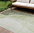 10' X 14' Olive Green And Beige Abstract Washable Indoor Outdoor Area Rug
