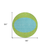 8' Lime Green And Blue Round Striped Washable Indoor Outdoor Area Rug