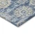 9' X 12' Navy Blue And Beige Floral Washable Indoor Outdoor Area Rug