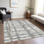 9' X 12' Silver Taupe And Gray Striped Washable Indoor Outdoor Area Rug