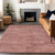 9' X 12' Terra Cotta And Salmon Aztec Washable Indoor Outdoor Area Rug