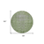 8' Fern Green Round Oriental Washable Indoor Outdoor Area Rug