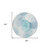 8' Round Teal and Ivory Round Abstract Washable Non Skid Indoor Outdoor Area Rug