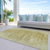 10' X 14' Gold And Wheat Abstract Washable Indoor Outdoor Area Rug