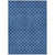 10' X 14' Blue And Ivory Geometric Washable Indoor Outdoor Area Rug Transitional Style - Blue, Ivory Color