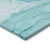 9' X 12' Teal Abstract Washable Non Skid Indoor Outdoor Area Rug - Teal Blue