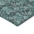 9' X 12' Teal Blue Aqua And Ivory Floral Washable Indoor Outdoor Area Rug - 608219113001