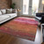 10' X 14' Blush Mauve And Rust Abstract Washable Indoor Outdoor Area Rug