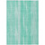 10' X 14' Aqua Teal Blue And Ivory Botanical Leaves Washable Indoor Outdoor Area Rug