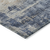 9' X 12' Denim Blue And Tan Abstract Washable Indoor Outdoor Area Rug