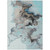 10' X 14' Teal Blue Gold And Gray Abstract Washable Indoor Outdoor Area Rug