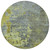 8' Fern Green Gray And Olive Green Round Abstract Washable Indoor Outdoor Area Rug