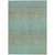 9' X 12' Teal Blue Striped Washable Indoor Outdoor Area Rug