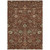 10' X 14' Brown Tan And Red Floral Washable Indoor Outdoor Area Rug