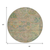 8' Green Teal Blue And Mauve Round Floral Medallion Washable Indoor Outdoor Area Rug
