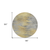 8' Gold Gray And Charcoal Round Abstract Washable Indoor Outdoor Area Rug