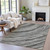 10' X 14' Taupe Charcoal And Ivory Abstract Washable Indoor Outdoor Area Rug