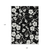 9' X 12' Black Ivory And Gray Floral Washable Indoor Outdoor Area Rug