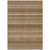 9' X 12' Orange And Copper Striped Washable Indoor Outdoor Area Rug