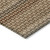 9' X 12' Orange And Copper Striped Washable Indoor Outdoor Area Rug