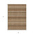 9' X 12' Orange And Copper Striped Washable Indoor Outdoor Area Rug