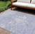 10' X 14' Lavender Ivory And Lilac Abstract Washable Indoor Outdoor Area Rug