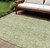 9' X 12' Sage And Mint Green Floral Washable Indoor Outdoor Area Rug - Sage, Mint Green