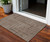 3' X 5' Brown And Ivory Geometric Washable Indoor Outdoor Area Rug Transitional Style - Brown, Ivory Color