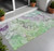 2' X 3' Green and Purple Abstract Washable Indoor Outdoor Area Rug
