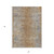 5' X 8' Terra Cotta Silver And Charcoal Oriental Washable Indoor Outdoor Area Rug