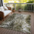 5' X 8' Taupe Brown And Gray Abstract Washable Indoor Outdoor Area Rug - Taupe, Brown, Gray