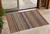 3' X 5' Orange Striped Washable Non Skid Indoor Outdoor Area Rug