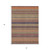 3' X 5' Orange Striped Washable Non Skid Indoor Outdoor Area Rug