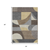 3' X 5' Brown Taupe And Wheat Geometric Washable Indoor Outdoor Area Rug