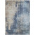 3' X 5' Navy Blue And Taupe Abstract Washable Indoor Outdoor Area Rug