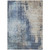 3' X 5' Navy Blue And Taupe Abstract Washable Indoor Outdoor Area Rug
