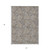 5' X 8' Gray Silver And Taupe Floral Washable Indoor Outdoor Area Rug