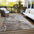 3' X 5' Taupe Abstract Washable Non Skid Indoor Outdoor Area Rug - 608219390952