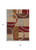 5' X 8' Wheat And Burgundy Geometric Washable Indoor Outdoor Area Rug